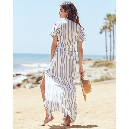  Lost and Wander Lost + Wander Marina Striped Tie-Front Dress