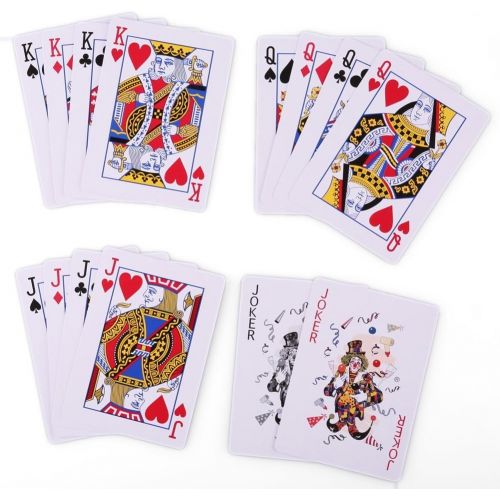  [아마존베스트]LotFancy Playing Cards, Poker Size Standard Index, 12 Decks of Cards (6 Blue and 6 Red), for Blackjack, Euchre, Canasta, Pinochle Card Game