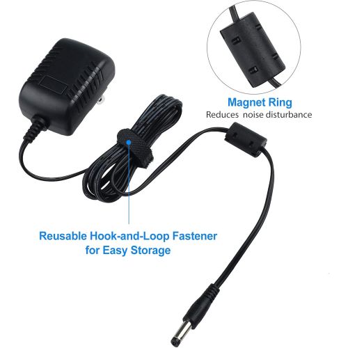  Pedal Power Supply by LotFancy, 9V 1A AC/DC Adapter with 5 Way Daisy Chain Cord, for BOSS Dunlop Ditto TC Electronic Guitar Pedals, UL Listed, Center Negative, Extended Length Cabl