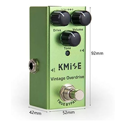  lotmusic Electric Guitar Effects Pedal Mini Single Type DC 9V True Bypass Vintage Overdrive(Light Green)