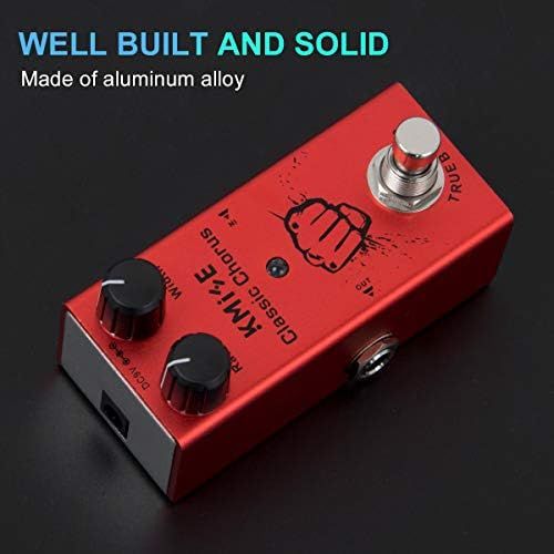  lotmusic Electric Guitar Effects Pedal Mini Single Type DC 9V True Bypass Classic Chorus (Red)
