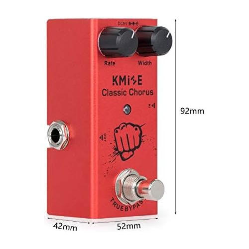  lotmusic Electric Guitar Effects Pedal Mini Single Type DC 9V True Bypass Classic Chorus (Red)