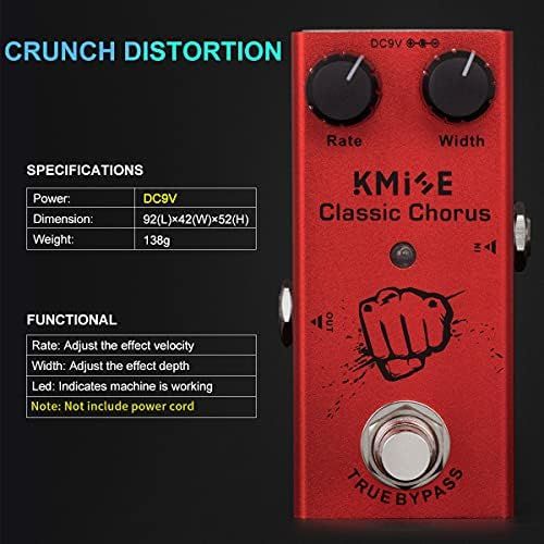  lotmusic Electric Guitar Effects Pedal Mini Single Type DC 9V True Bypass Classic Chorus (Red)