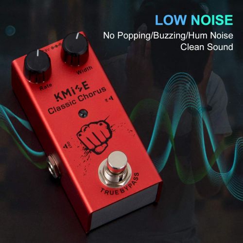  lotmusic Electric Guitar Effects Pedal Mini Single Type DC 9V True Bypass Classic Chorus (Red)