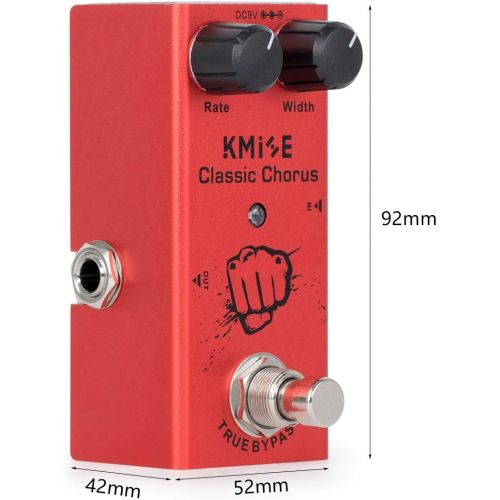  lotmusic Electric Guitar Effects Pedal Mini Single Type DC 9V True Bypass Classic Chorus (Red)