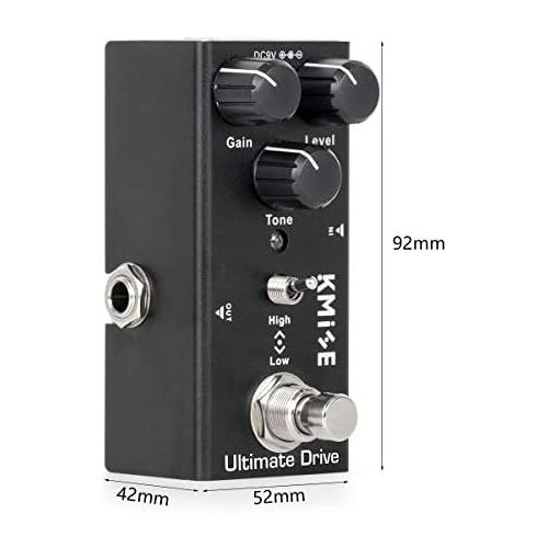  lotmusic Electric Guitar Effects Pedal Mini Single Type DC 9V True Bypass Ultimate Drive(Black)