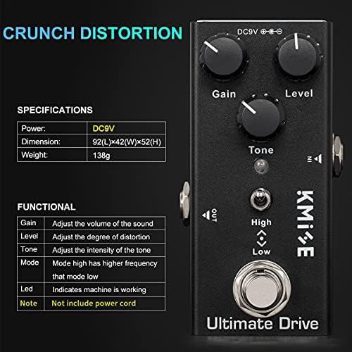  lotmusic Electric Guitar Effects Pedal Mini Single Type DC 9V True Bypass Ultimate Drive(Black)