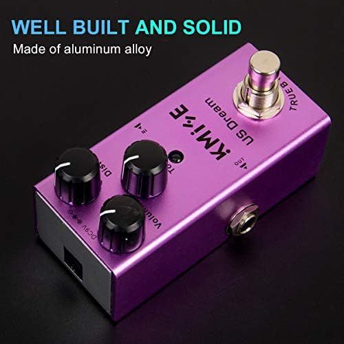  lotmusic Electric Guitar Effects Pedal Mini Single Type DC 9V True Bypass US Dream(Purple)