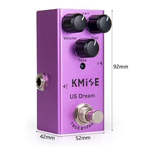  lotmusic Electric Guitar Effects Pedal Mini Single Type DC 9V True Bypass US Dream(Purple)