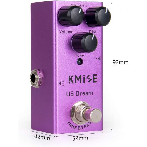  lotmusic Electric Guitar Effects Pedal Mini Single Type DC 9V True Bypass US Dream(Purple)