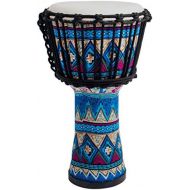 [아마존베스트]lotmusic Djembe African Drum Bongo Congo Stardard Size Mahogany Goatskin Drumhead (8, Blue)
