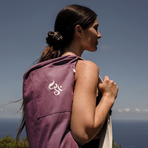  [아마존베스트]Lotuscrafts Yoga Bag Mysore Made from Organic  Fair and Ecological GOTS Certified  Yoga Carrier Bag, Ideal for Yoga Mats and Yoga Accessories  “Om” Embroidery