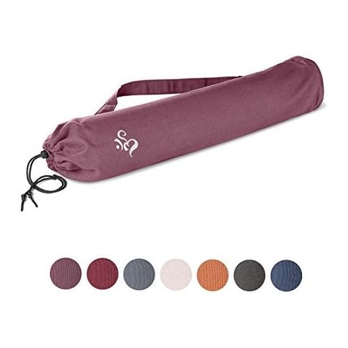  [아마존베스트]Lotuscrafts Rishikesh Yoga Bag Organic Cotton Fair and Ecologically GOTS Certified Yoga Mat Bag with Drawstring Om Embroidery