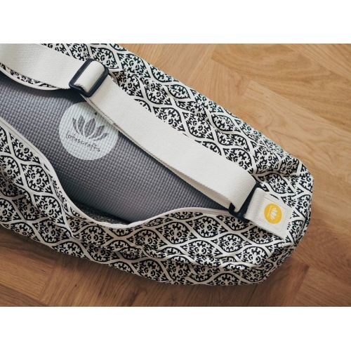  [아마존베스트]Lotuscrafts Yogatasche PUNE aus Bio-Baumwolle - Fair & OEkologisch hergestellt - Yogamattentasche gross mit extra viel Platz - Tasche fuer Yogamatten & Yoga-Zubehoer (Special Edition)