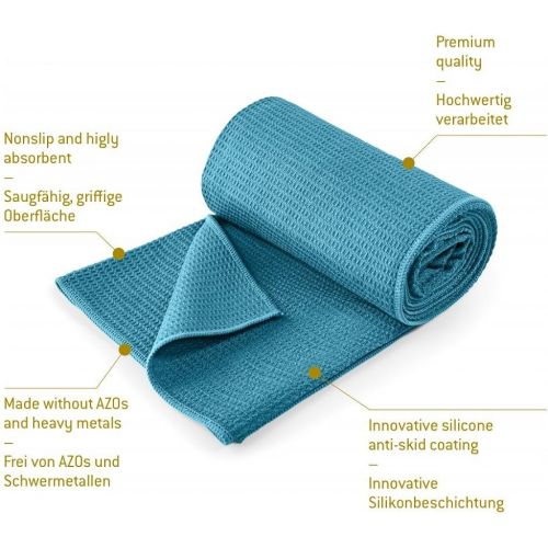  [아마존베스트]Lotuscrafts Yoga Towel Wet Grip - Non-Slip & Quick Drying - Non-Slip Yoga Towel with High Grip - Yoga Towel Ideal for Hot Yoga [183 x 61 cm]