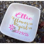 /LouDeeBelles Personalized Flower Girl Gift, Flower girl jewelry, Personalized Ring Dish, Jewelry Dish for Girls, Flower Girl Bracelet