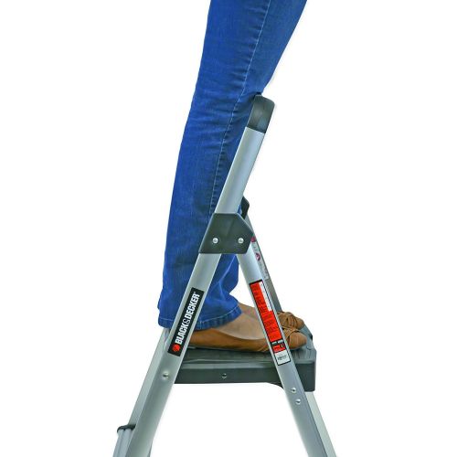  Louisville Ladder Black and Decker, 2 Steel Type II Step Stool, 1 Each, Aluminum,Silver, BXL2260-02