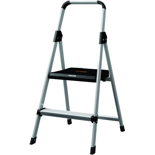  Louisville Ladder Black and Decker, 2 Steel Type II Step Stool, 1 Each, Aluminum,Silver, BXL2260-02