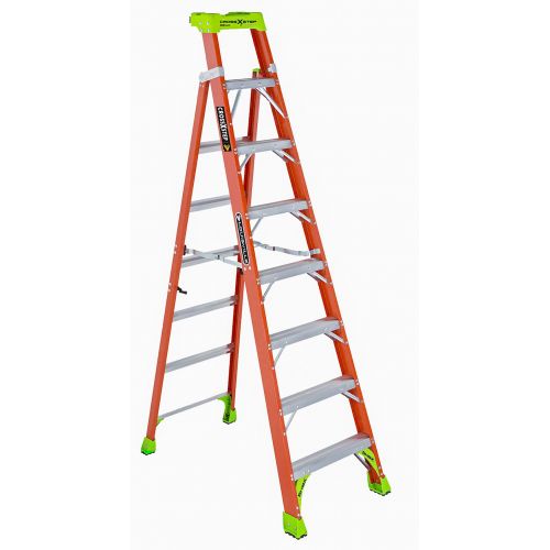  Louisville Ladder FXS1508 8 ft. Fiberglass Cross Step Ladder, Type IA, 300 Lbs Load Capacity