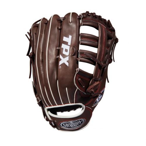 윌슨 Wilson Louisville Slugger 2018 Tpx Outfield Baseball Glove - Right Hand Throw Dark BrownRed 12.75