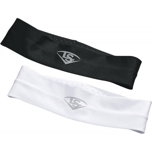  Louisville Slugger Womens Headband - 2 Pack, Black & White, One Size