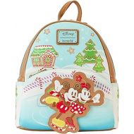 Loungefly Disney Mickey and Minnie Ice Skating Holiday (Gingerbread Scented) Mini-Backpack, Amazon Exclusive