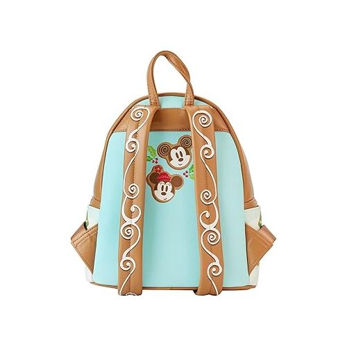  Loungefly Disney Mickey and Minnie Ice Skating Holiday (Gingerbread Scented) Mini-Backpack, Amazon Exclusive