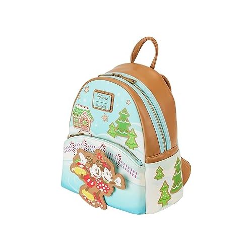  Loungefly Disney Mickey and Minnie Ice Skating Holiday (Gingerbread Scented) Mini-Backpack, Amazon Exclusive