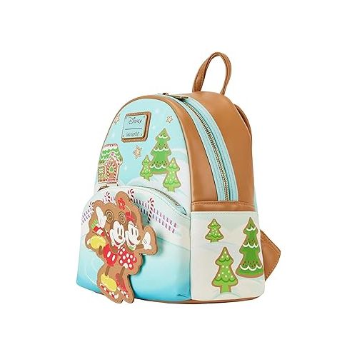  Loungefly Disney Mickey and Minnie Ice Skating Holiday (Gingerbread Scented) Mini-Backpack, Amazon Exclusive