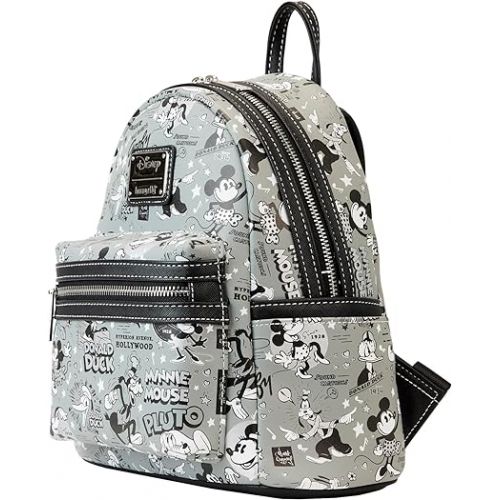  Loungefly Disney 100: Black and White Vault Mini-Backpack, Amazon Exclusive