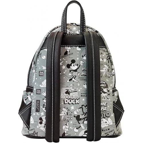  Loungefly Disney 100: Black and White Vault Mini-Backpack, Amazon Exclusive