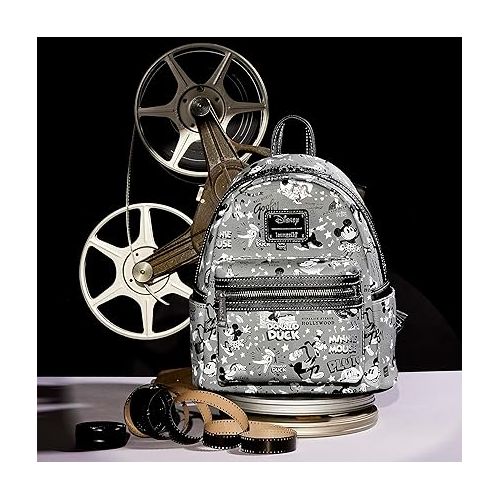  Loungefly Disney 100: Black and White Vault Mini-Backpack, Amazon Exclusive