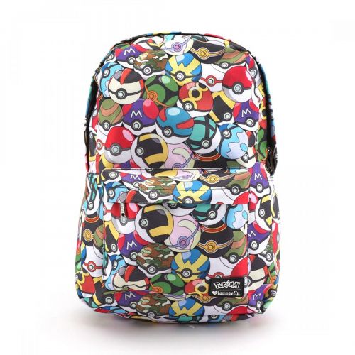  Loungefly x Pokemon Pokeball All Over Print Backpack