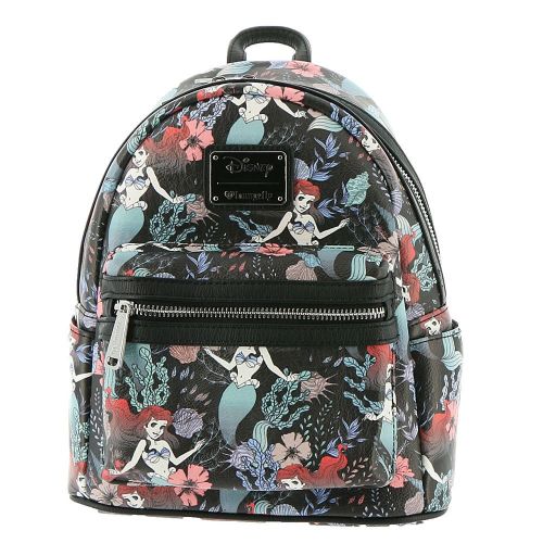  Loungefly x Ariel Floral Print Faux Leather Mini Backpack