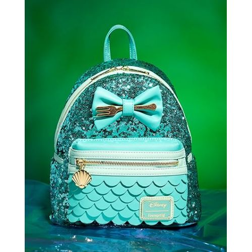  Loungefly Disney The Little Mermaid Sequins Collection Mini-backpack, Amazon Exclusive