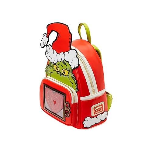  Loungefly DR Seuss Grinch LENTICULAR Heart Mini Backpack