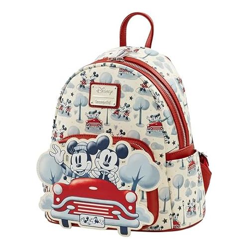  Loungefly Disney Mickey & Minnie Springtime Car Ride Mini Backpack Exclusive