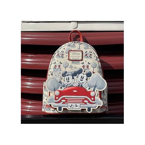  Loungefly Disney Mickey & Minnie Springtime Car Ride Mini Backpack Exclusive