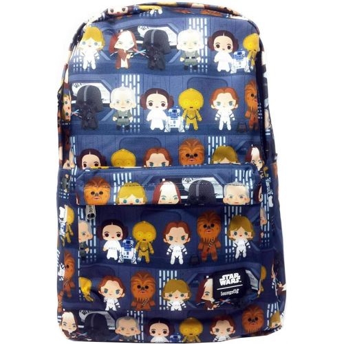  Loungefly Disney Star Wars Chibi Character Nylon Backpack