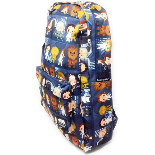  Loungefly Disney Star Wars Chibi Character Nylon Backpack