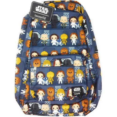  Loungefly Disney Star Wars Chibi Character Nylon Backpack