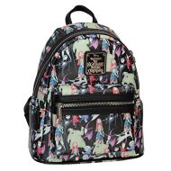 Loungefly The Nightmare Before Christmas Allover Watercolor Character Print Mini Backpack