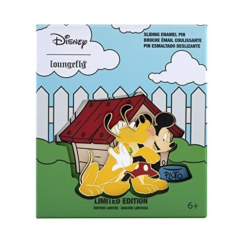  Loungefly: Disney Mickey and Pluto Collector Enamel Pin, Amazon Exclusive, Multicolor (WDPN2505)