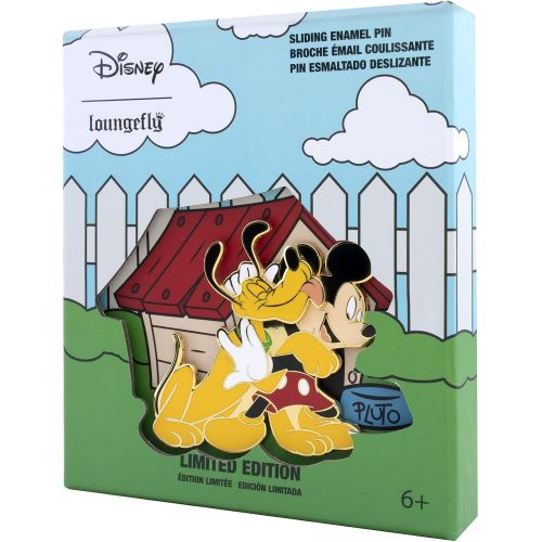  Loungefly: Disney Mickey and Pluto Collector Enamel Pin, Amazon Exclusive, Multicolor (WDPN2505)
