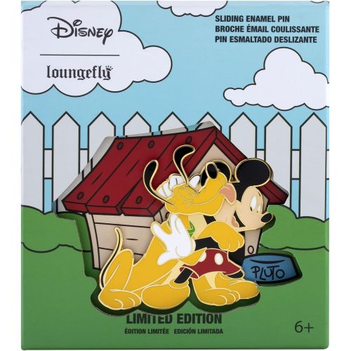  Loungefly: Disney Mickey and Pluto Collector Enamel Pin, Amazon Exclusive, Multicolor (WDPN2505)