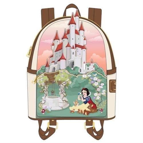  Loungefly Disney Snow White Castle Series Womens Double Strap Shoulder Bag Purse