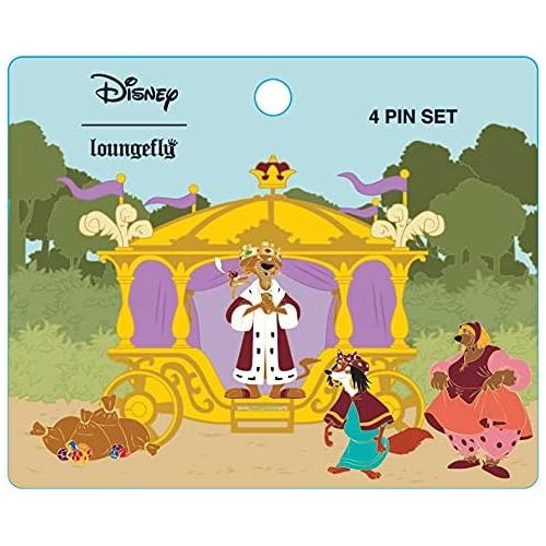  Loungefly: Disney Robin Hood Fortune Tellers, 4 Piece Enamel Pin Set, Amazon Exclusive, Multicolor (WDPN2454)