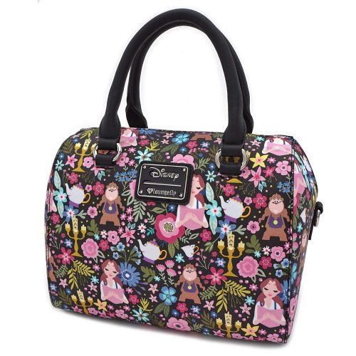  Loungefly x Beauty and the Beast Belle Floral Print Duffel Purse