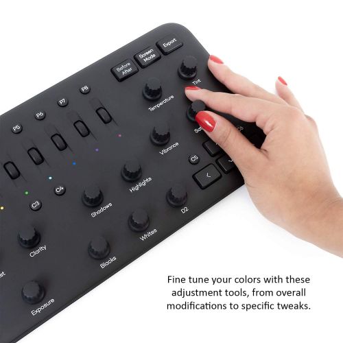  Loupedeck+ Plus Photo and Video Editing Console and Keyboard for Adobe Lightroom, Adobe Photoshop CC, Premiere Pro CC, Skylum Aurora HDR and More