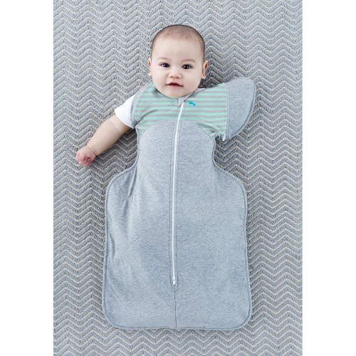  Love To Dream Swaddle UP 50/50 Transition Bag Warm, Mint, Large, 18.5-24 lbs, Patented Zip-Off Wings, Gently Help Baby Safely Transition from Being swaddled to arms Free Before Rol